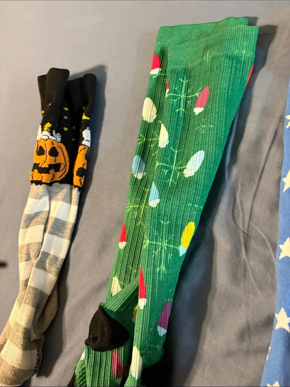Unisex Multi-Color Novelty compression Socks Pack for holidays and teachers.
